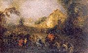 WATTEAU, Antoine The Burdens of War oil on canvas